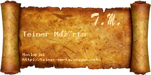 Teiner Márta névjegykártya