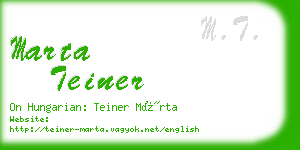 marta teiner business card